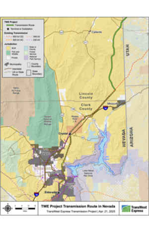 Nevada route map
