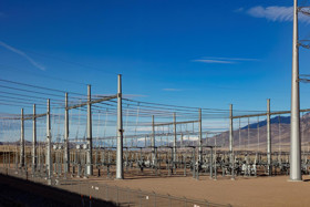 Power lines at plant