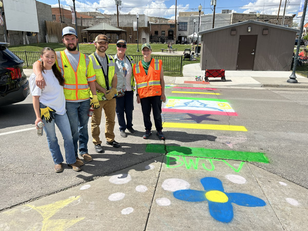 Volunteering in downtown Rawlins, Wyoming