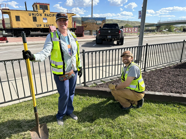 Volunteering in downtown Rawlins, Wyoming