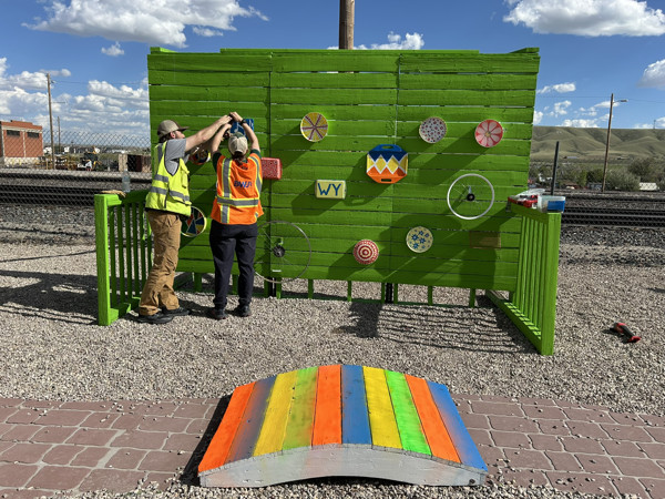 Volunteering in downtown Rawlins, Wyoming