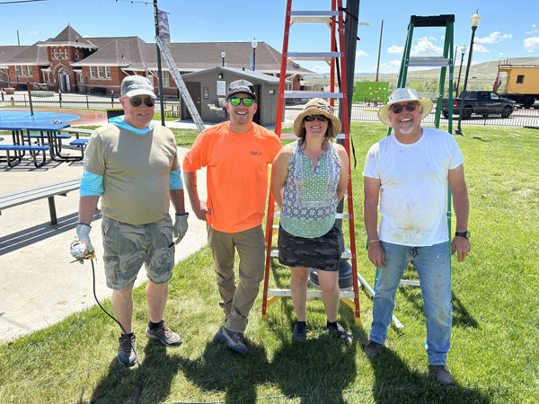 Volunteering in downtown Rawlins, Wyoming