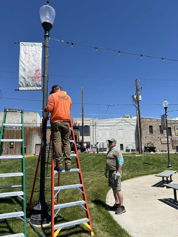 Volunteering in downtown Rawlins, Wyoming