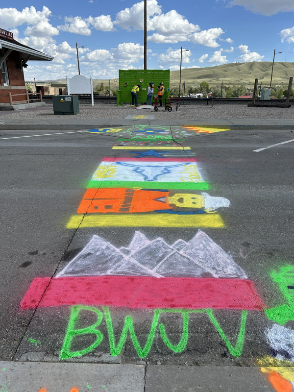 Volunteering in downtown Rawlins, Wyoming